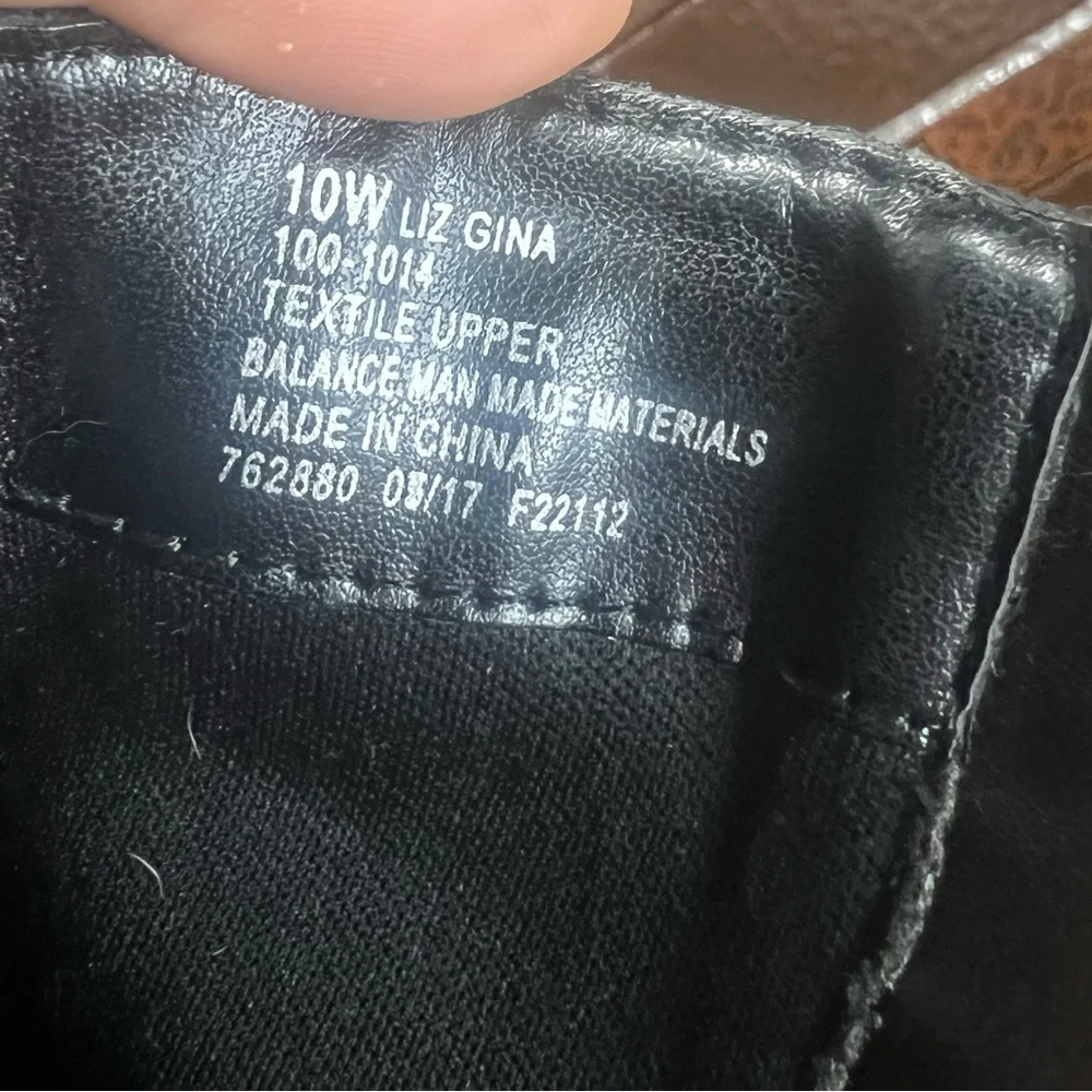 Floral Ankle Boots - Navy, Black and Pink, Liz Claiborne Size 10W - Picture 14 of 16